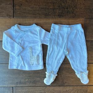 Carter’s 3M Baby Boy Blue Striped Giraffe Two Piece Pajama Play Outfit